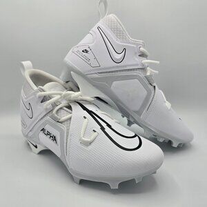 Nike Alpha Menace Pro 3 White/Black Football Cleats CT6649-109 Men's Size 10.5